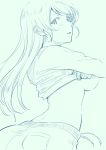  ayase_eli breasts highres love_live!_school_idol_project sketch under_boob undressing yukiiti 