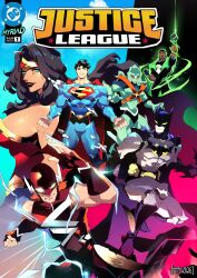  absurdres amazon_warrior bat_mask batman batman_symbol belt bodysuit bracer clark_kent dc_comics gold_bracer gold_tiara green_lantern grey_bodysuit highres justice_league martian_manhunter multicolored_bodysuit multicolored_suit myrodico superhero_costume superman superman_logo taut_bodysuit taut_clothes the_flash two-tone_bodysuit two-tone_suit utility_belt wonder_woman 