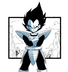  1boy amayuki318 black_bodysuit bodysuit boots clouds cloudy_sky collarbone commentary crossed_arms dragon_ball dragon_ball_z gloves highres landscape long_hair monkey_tail mountain partially_colored pointy_hair saiyan saiyan_armor sky smile solo tail tail_around_own_waist thick_eyebrows vegeta white_background white_boots white_gloves 