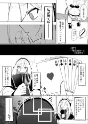  1boy 2girls absurdres ace_(playing_card) ace_of_hearts aris_(blue_archive) blue_archive blush card dai3 doodle_sensei_(blue_archive) double-parted_bangs hair_between_eyes hairband halo heart highres jacket kei_(blue_archive) kei_(student)_(blue_archive) long_hair_between_eyes long_sleeves loosely_tucked_bangs multiple_girls necktie one_side_up playing_card rectangular_halo sensei_(blue_archive) shirt siblings sisters 