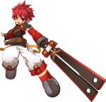  1boy absurdres alternate_costume belt elsword elsword_(character) highres knight_(elsword) official_art red_eyes redhead sword weapon 