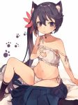  1girl akebono_(kantai_collection) animal_ears artist_request bell bell_collar cat_ears cat_lingerie collar flower haruka_(reborn) kantai_collection lingerie side_ponytail solo tears underwear 