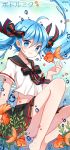  blue_eyes blue_hair blush fish hatsune_miku long_hair seifuku twintails underwater vocaloid 