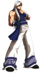  1boy highres jhun_hoon long_hair official_art simple_background solo the_king_of_fighters white_background white_hair 