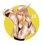  1boy arrancar bleach blonde_hair long_hair simple_background solo violet_eyes white_background yaka_(kk1177) yylfordt_granz 