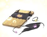  bell bra bubble cat_cutout cat_keyhole_bra cat_lingerie choker cutout frilled_bra frills jingle_bell panties plank side-tie_panties solo tagme underwear underwear_only utsurogi_angu wood 