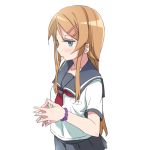  1girl blonde_hair blue_eyes bracelet fingers_together jewelry kousaka_kirino long_hair looking_at_viewer maromi_(am97) neckerchief ore_no_imouto_ga_konna_ni_kawaii_wake_ga_nai school_uniform serafuku shirt short_sleeves skirt solo very_long_hair 