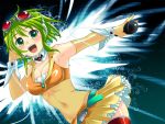  1024x768 :d belt blush breasts caffein choker cleavage cuffs elbow_gloves frills gloves goggles green_eyes green_hair gumi hand_on_headphones headphones headset megu_megu_fire_endless_night_(vocaloid) microphone midriff open_mouth samfree_(&quot;night&quot;_songs) see-through short_hair smile solo thighhighs vocaloid wallpaper wings wrist_cuffs zettai_ryouiki 