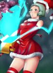  blue_hair persona persona_3 santa_costume sazanka thighhighs yamagishi_fuuka 