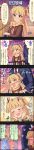  /\/\/\ 1boy 1girl blonde_hair blush comic fang formal green_eyes hands_on_own_cheeks hands_on_own_face heart highres idolmaster idolmaster_cinderella_girls jougasaki_rika long_hair long_image necktie open_mouth producer_(idolmaster) scarf suit tall_image translation_request twintails two_side_up 