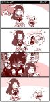  /\/\/\ 4koma :3 airfield_hime battleship_hime beans blush_stickers chibi comic crying drooling fingerless_gloves flying_sweatdrops gloves glowing glowing_eyes gothic_lolita hair_ribbon hairband headband horn horns isolated_island_oni jintsuu_(kantai_collection) kantai_collection kobone lolita_fashion lolita_hairband mittens monochrome nagato_(kantai_collection) northern_ocean_hime o_o open_mouth ribbon saliva seaport_hime seaport_water_oni seiza setsubun sharp_teeth sitting sweatdrop tears teeth translated trembling x_x |_| 