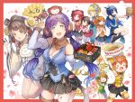  6+girls animal_costume ayase_eli black_hair blonde_hair bow breasts brown_hair chinese_clothes dim_sum food green_eyes hair_bow horns hoshizora_rin japanese_clothes koizumi_hanayo kousaka_honoka lobster long_hair love_live!_school_idol_project low_twintails minami_kotori moneky multiple_girls nishikino_maki noodles obentou one_side_up open_mouth orange_hair ponytail purple_hair ramen redhead rio_(9251843) sheep_costume sheep_horns short_hair side_ponytail smile sonoda_umi toujou_nozomi twintails violet_eyes yazawa_nico 