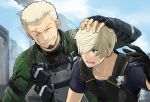  2boys blonde_hair blue_eyes brothers frye gloves male mikami multiple_boys phog scar science_fiction short_hair siblings xenoblade_chronicles_x 