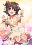  1girl akagi_miria black_hair brown_eyes idolmaster idolmaster_cinderella_girls idolmaster_cinderella_girls_starlight_stage meto31 multiple_girls open_mouth short_hair smile solo twintails two_side_up 