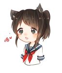  black_eyes black_hair cat chibi heart school_uniform yandere-chan yandere_simulator 