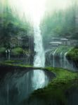  izumi_sai no_humans original scenery water waterfall 