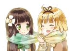  2girls gochuumon_wa_usagi_desu_ka? kirima_sharo multiple_girls scarf sketch ujimatsu_chiya 