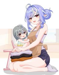 long_hair mother_and_daughter multiple_girls short_hair vivian_banshee what_if zenless_zone_zero