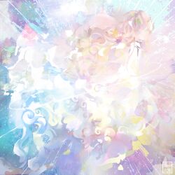  1girl abstract clear_yuri commentary highres long_hair looking_at_viewer no_mouth original solo 
