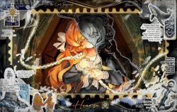  1girl absurdres anchor black_shirt bow brown_hairband coffin compass_(mili) e.g.o_(project_moon) hair_bow hairband highres ishmael_(project_moon) ishmael_(the_pequod)_(project_moon) lighthouse limbus_company long_hair long_sleeves marmango neckerchief ocean orange_hair project_moon queequeg_(project_moon) rope sailor_collar shell shirt snagharpoon_(e.g.o) solo very_long_hair whale white_bow white_neckerchief white_sailor_collar 
