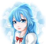  blue_eyes blue_hair denpa_onna_to_seishun_otoko highres pinkisch simple_background smile tagme touwa_erio 