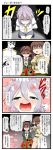  admiral_(kantai_collection) aoba_(kantai_collection) aruva blush brown_hair camera chiyoda_(kantai_collection) comic headband heart highres kantai_collection long_hair multiple_girls ooi_(kantai_collection) open_mouth shaded_face short_hair smile torogao translation_request 