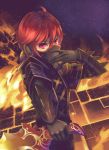  fantasy_earth_zero gloves mask red_eyes redhead ryouku short_hair solo weapon 