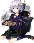  cookie food kantai_collection lowres machinery school_uniform torn_clothes yayoi_(kantai_collection) 