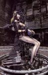  1girl bdsm bondage bound breasts chair ghost_in_the_shell ghost_in_the_shell_2:man_machine_interface highres official_art shirou_masamune solo 