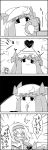  /\/\/\ 1girl 4koma alice_margatroid blush chocolate chocolate_heart chocolate_making comic commentary_request crescent hairband hat heart highres mittens mob_cap monochrome open_mouth patchouli_knowledge smile surprised tani_takeshi touhou translation_request valentine yukkuri_shiteitte_ne 