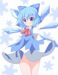  blue_dress blue_hair bow cirno dress hair_bow ice ice_wings kagerou_(kers) touhou wings 