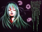  blood cielo_(zaki) closed_eyes green_hair layla_prismriver nosebleed touhou translation_request 
