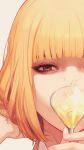  1girl blonde_hair brown_eyes close-up cup drinking_glass face heart heart-shaped_pupils highres long_hair looking_at_viewer midorikawa_hana prison_school solo symbol-shaped_pupils vocky wine_glass 