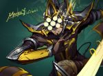  1boy armor beard citemer facial_hair helmet league_of_legends master_yi 