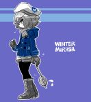  1girl alternate_costume hat highres hishaku murasa_minamitsu profile sailor sailor_hat scarf short_hair solo spot_color touhou winter_clothes yt_(wai-tei) 