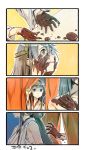  2girls 4koma chocolate comic haruna_(kantai_collection) kantai_collection kongou_(kantai_collection) multiple_girls nonco silent_comic valentine 