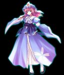  fan hat pink_eyes pink_hair saigyouji_yuyuko short_hair solo touhou usume_shirou 