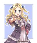  atelier_rorona blonde_hair blue_eyes blush cuderia_von_feuerbach gust twintails two_side_up 