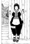  chubby cleavage fat hyuuga_hinata monochrome naruto photoshop plump 