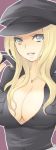  breasts cleavage grey_eyes hat jewelry large_breasts long_hair necklace pocopoco 
