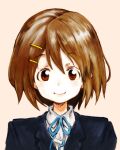  brown_hair data966 data_(remmings_nest) hair_ornament hairclip hirasawa_yui k-on! school_uniform short_hair solo 
