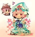  dress hat heart keien methyl_key mystia_lorelei pink_hair saigyouji_yuyuko saliva touhou 