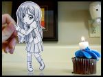  candle cupcake food ikezawa_hanako katawa_shoujo paper_child papercraft pastry pimmy scar 