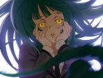  1girl ansatsu_kyoushitsu green_hair kayano_kaede long_hair spoilers tentacles yandere_trance yellow_eyes 