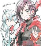  ruby_rose rwby shinoasa tagme v weiss_schnee 