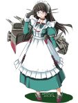  1girl adapted_costume alternate_costume black_hair choukai_(kantai_collection) commentary_request enmaided glasses kantai_collection long_hair maid red_eyes tagme tatsumi_rei 