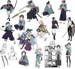  ... 6+boys arare_(araremode) armor black_hair black_legwear blue_eyes blue_hair bridal_gauntlets cape green_eyes green_hair hakama highres hotarumaru japanese_armor japanese_clothes kashuu_kiyomitsu katana kimono kousetsu_samonji leaf male_focus mikazuki_munechika military military_uniform mole mole_under_eye multiple_boys necktie nikkari_aoe ootachi open_mouth pink_hair ponytail sandals sayo_samonji scarf seiza shorts silver_hair sitting smile sode souza_samonji spoken_ellipsis sword thigh-highs touken_ranbu uniform vending_machine violet_eyes weapon yagen_toushirou yamato-no-kami_yasusada 