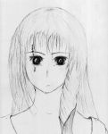  1girl abyssion braided_hair long_hair original scar sketch 