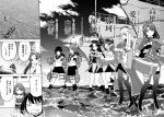  6+girls atago_(kantai_collection) ayanami_(kantai_collection) comic fubuki_(kantai_collection) jintsuu_(kantai_collection) kantai_collection long_hair masukuza_j maya_(kantai_collection) monochrome multiple_girls naka_(kantai_collection) sendai_(kantai_collection) shikinami_(kantai_collection) ship shirayuki_(kantai_collection) takao_(kantai_collection) translation_request 