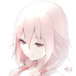  1girl c.c.r_(ccrgaoooo) close-up guilty_crown hair_ornament hairclip highres long_hair pink_hair portrait red_eyes sketch smile solo twintails yuzuriha_inori 